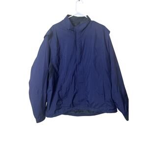 Mens Footjoy Dryjoys  Lined Black Full Zip Windbreaker Golf Jacket XLarge W